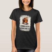 bourbon goes in wisdom comes out drinking tシャツ (正面)