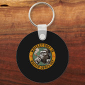 Bourbon Goes In Wisdom Comes Out Monkey Whiskey  キーホルダー (正面)