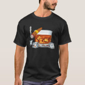Bourbon Smoking Cigar  Mens Drinking Tシャツ (正面)