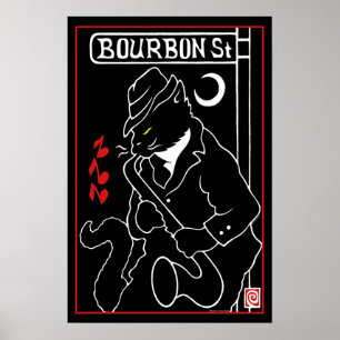 「Bourbon St. Cat」ポスター ポスター