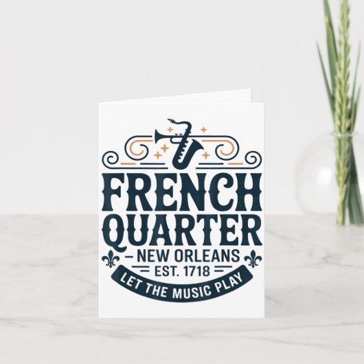 Bourbon Street French Quarter New Orleans Mardi Gr カード (正面)