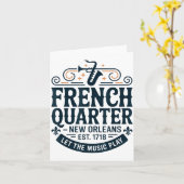 Bourbon Street French Quarter New Orleans Mardi Gr カード (黄色い花)