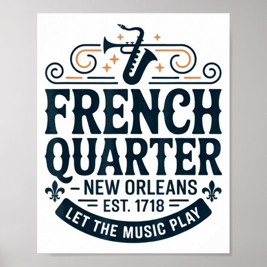 Bourbon Street French Quarter New Orleans Mardi Gr ポスター (正面)