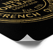 Bourbon Street New Orleans French Quarter Distress ポスター (角)