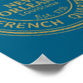 Bourbon Street New Orleans French Quarter Distress ポスター (角)