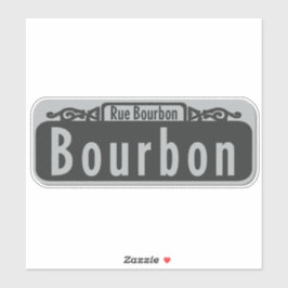 Bourbon Street (Rue Bourbon) Sign Sticker シール