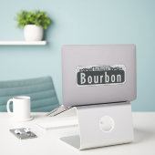 Bourbon Street (Rue Bourbon) Sign Sticker シール (デスク上のノートパソコン)