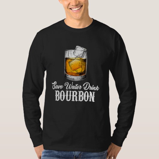 Bourbon Whiskey Drinking  Adults Men Women Tシャツ (正面)
