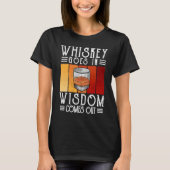 Bourbon Whiskey Goes In Wisdom Comes Out Tシャツ (正面)