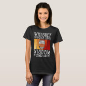 Bourbon Whiskey Goes In Wisdom Comes Out Tシャツ (正面フル)