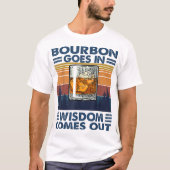Bourbon Wisdom Vintage Sunset Design Tシャツ (正面)
