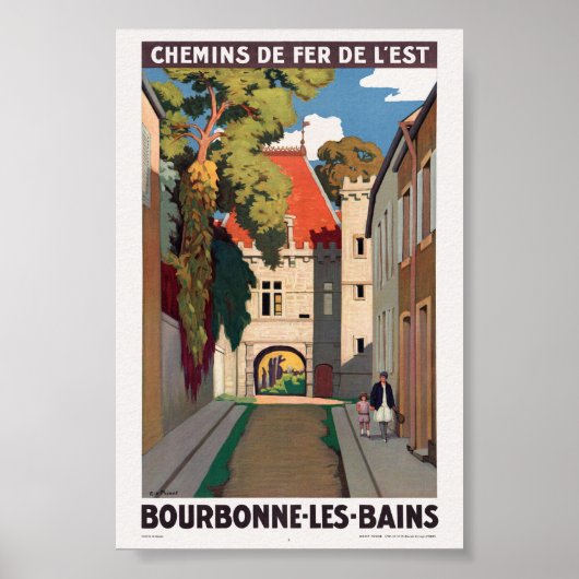 Bourbonne-les-Bains Vintageポスター1930 ポスター (正面)