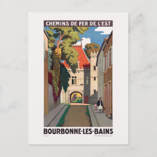 Bourbonne-les-Bains Vintageポスター1930 ポストカード