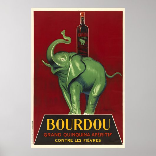Bourdou Vintage Aperitif Poster ポスター (正面)