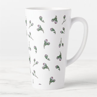 Bourgeons de fleurs roses カフェラテマグ