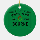 Bourne Maのクリスマスに入る セラミックオーナメント (裏面)
