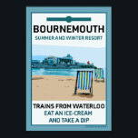 Bournemouth Vintage Retro Seaside   Poster ポスター<br><div class="desc">Bournemouth Seaside Inspired Retro Vintage Art Gifts. Ideal for guest houses and hotels decor. Inspired wall art from happy Sea Side memories of sand,  sun and ice creams. Copyright.</div>
