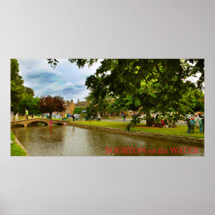 Bourton水、Cotswolds、イギリス ポスター