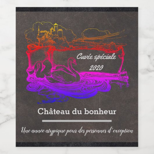 Bouteille de vin personnalisée ワインラベル (シングルラベル)