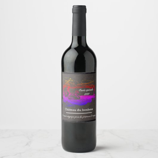 Bouteille de vin personnalisée ワインラベル (正面)