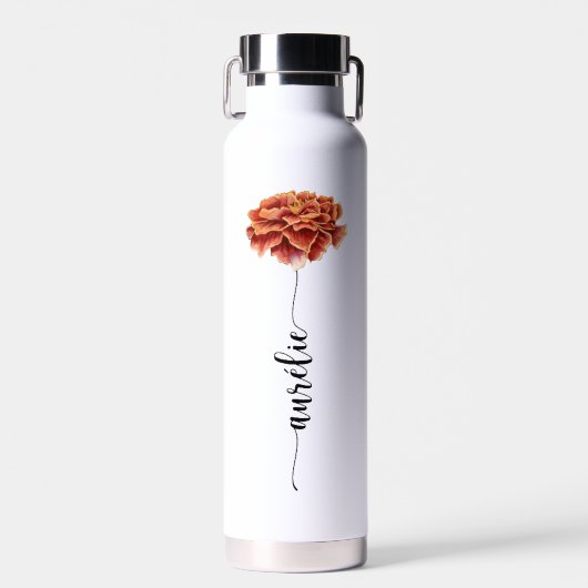 Bouteille d'eau / Gourde Fleur Naissance Œillet  ウォーターボトル (正面)