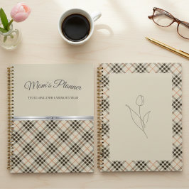 Boutique Beige Plaid Moms Fabulous Year Planner プランナー手帳