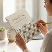 Boutique Beige Plaid Moms Fabulous Year Planner プランナー手帳