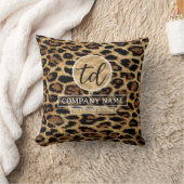 Boutique Branding Leopard Skin Beauty Industry クッション (ブランケット)