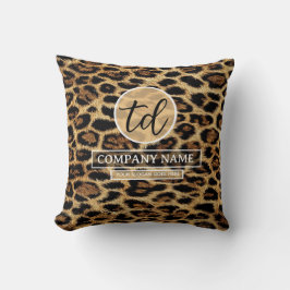 Boutique Branding Leopard Skin Beauty Industry クッション