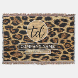 Boutique Branding Leopard Skin Beauty Industry スローブランケット