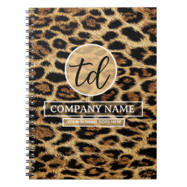 Boutique Branding Leopard Skin Beauty Industry ノートブック