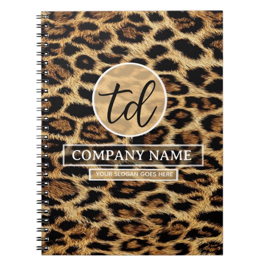 Boutique Branding Leopard Skin Beauty Industry ノートブック (正面)