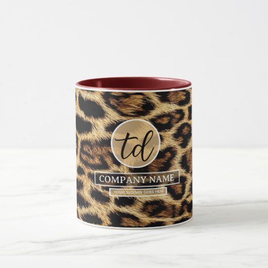 Boutique Branding Leopard Skin Beauty Industry マグカップ (中央)