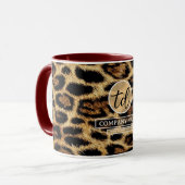 Boutique Branding Leopard Skin Beauty Industry マグカップ (正面左)