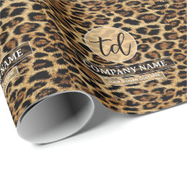 Boutique Branding Leopard Skin Beauty Industry ラッピングペーパー