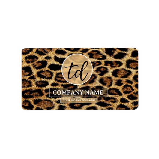 Boutique Branding Leopard Skin Beauty Industry ラベル (正面)