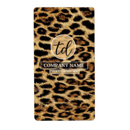 Boutique Branding Leopard Skin Beauty Industry ラベル