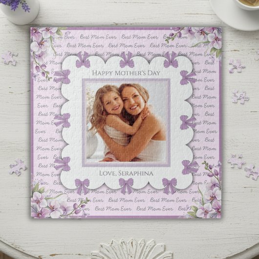 Boutique Lavender Coquette Mother’s Day Photo ジグソーパズル