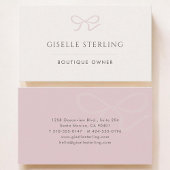 Boutique Owner Pink Bow 名刺