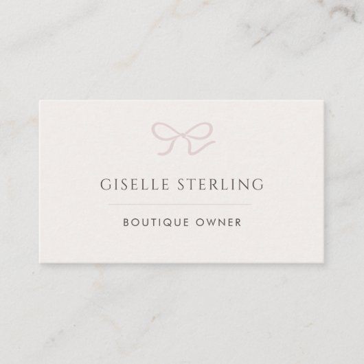 Boutique Owner Pink Bow 名刺 (正面)