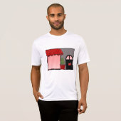 Boutique Storefront Red Black Topiary Open Tシャツ (正面フル)