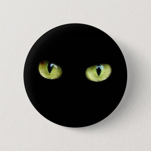Bouton chat noir yeux verts 缶バッジ (正面)