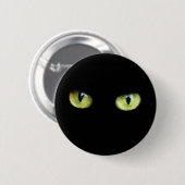 Bouton chat noir yeux verts 缶バッジ (正面&裏面)