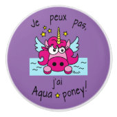 Bouton de porte "Licorne, Aquaponey" セラミックノブ (正面)