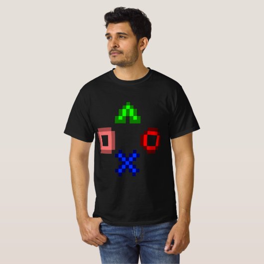 Bouton Manette ps4 PLaystation Game Controller Tシャツ (正面フル)
