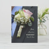 Boutonniere Groomsmanリクエストカード 招待状 (スタンド正面)