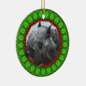 Bouvier des Flandres幸せなHowliday セラミックオーナメント (右)