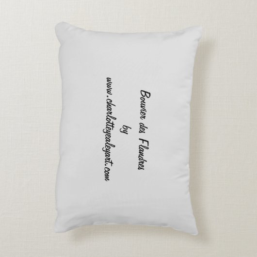 Bouvier des Flandres犬の芸術の枕 アクセントクッション (裏面(縦))