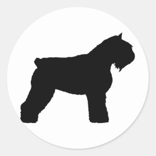 Bouvier des Flandres犬(黒で) ラウンドシール