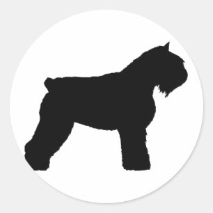 Bouvier des Flandres犬(黒で) ラウンドシール